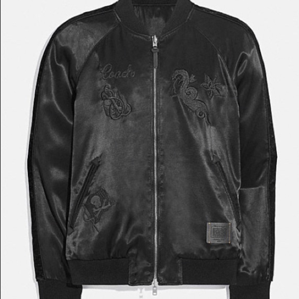 Disney x Coach Black Satin Jacket